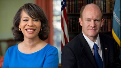 Lisa Blunt Rochester and Chris Coons (copy)