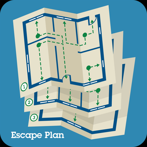Officials urge members of the community to create an escape plan in case of a fire. Courtesy Ocean Pines Volunteer Fire Department.