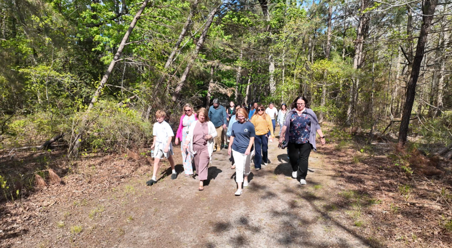 The story displayed throughout the trail is "The Salamander Room."