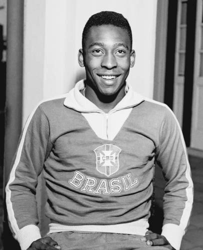 FILE - Brazil's Pele wears his national team's jersey in Rio de Janeiro, Brazil, May 25, 1962. (AP Photo, File)
