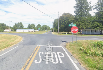 A stop sign at an intersection.