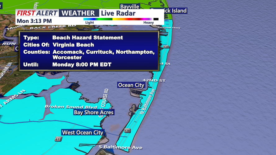 BEACH HAZARD STATEMENT - OCEAN CITY