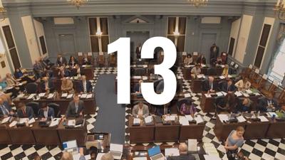 A graphic showing there are 13 days left in the legislative session for 2025
