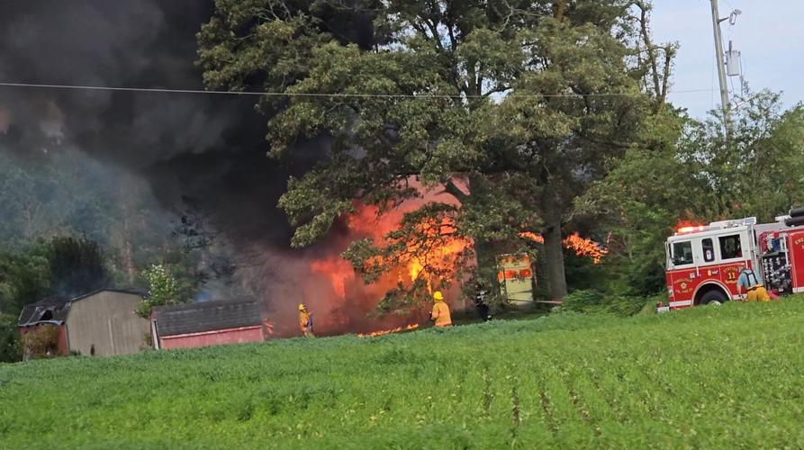 Parsonsburg garage fire on Laws Road