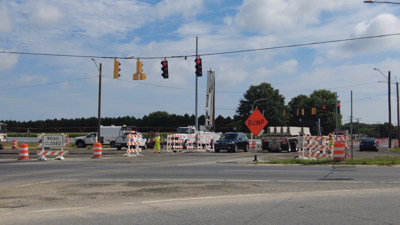 Traffic change coming as overpass construction continues