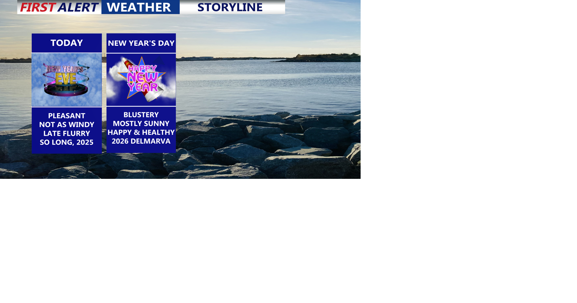 Breezy New Year’s Eve, colder start to 2026 ahead for Delmarva ...