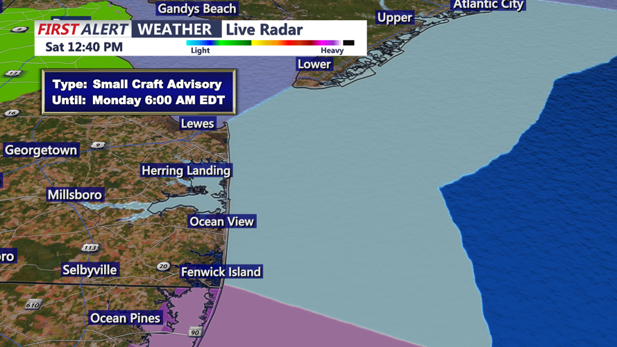 SMALL CRAFT ADVISORY - SUSSEX COAST