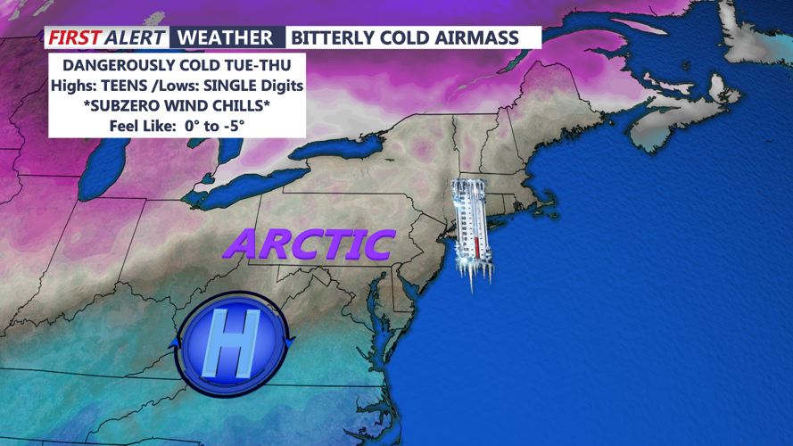 Bitterly Cold Airmass This Week