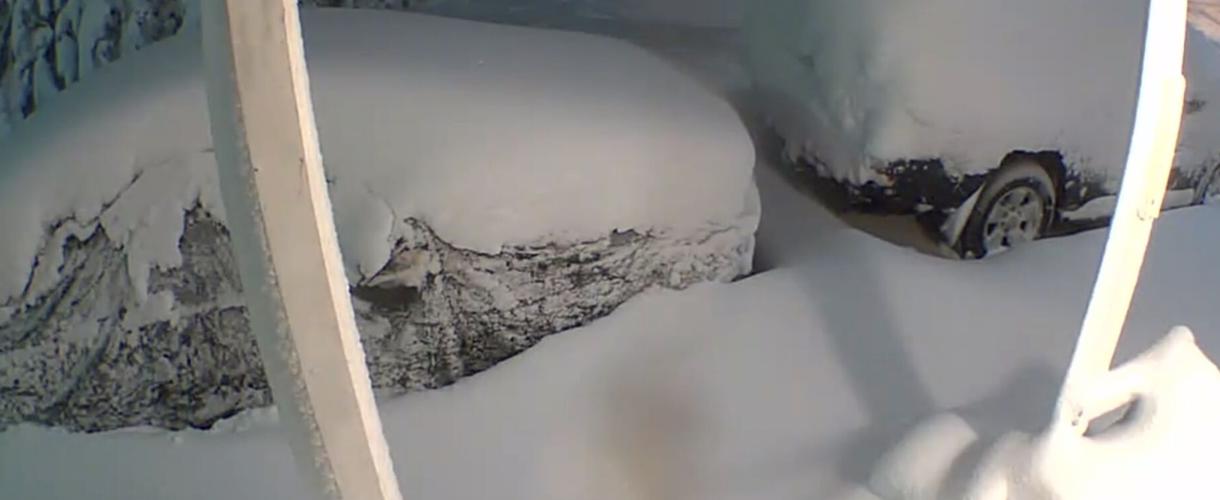 Millsboro Snow Piles Up