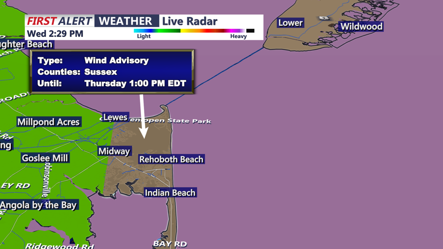 WIND ADVISORY - SUSSEX