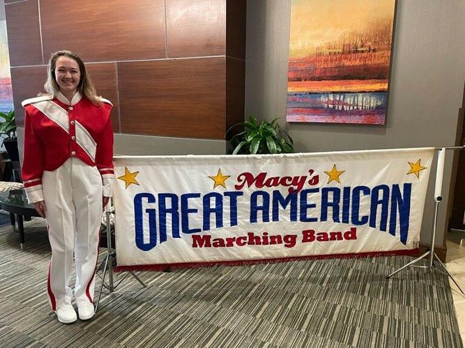 Lauren Skarosi in Macy's marching band