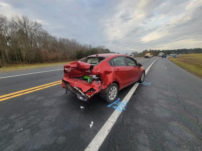 The Kia Rio after the crash. Courtesy Millsboro Fire Company.