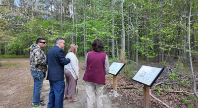 School leaders say the outdoor classroom also creates opportunities for hands-on learning activities.