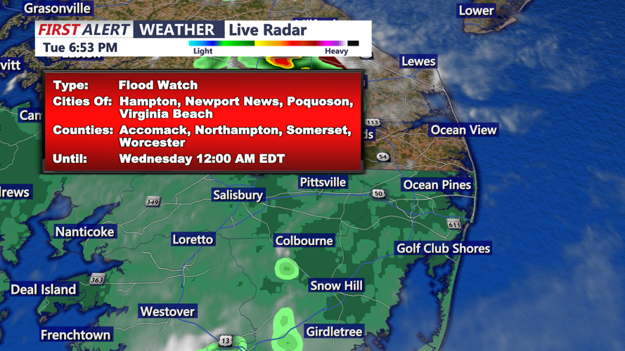 FLOOD WATCH - SOUTHERN DELMARVA