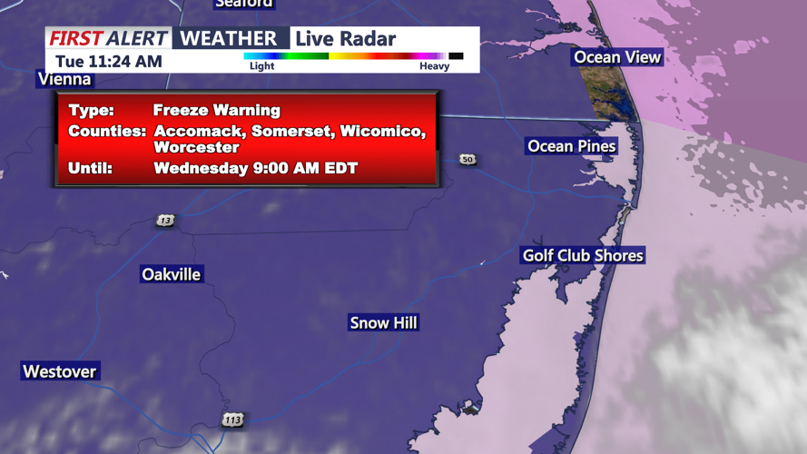 FREEZE WARNING OCEAN CITY