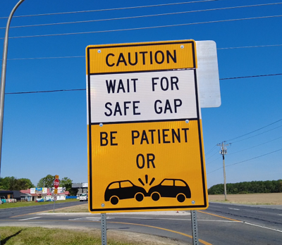 Cave Neck and Route 1 intersection safety concerns