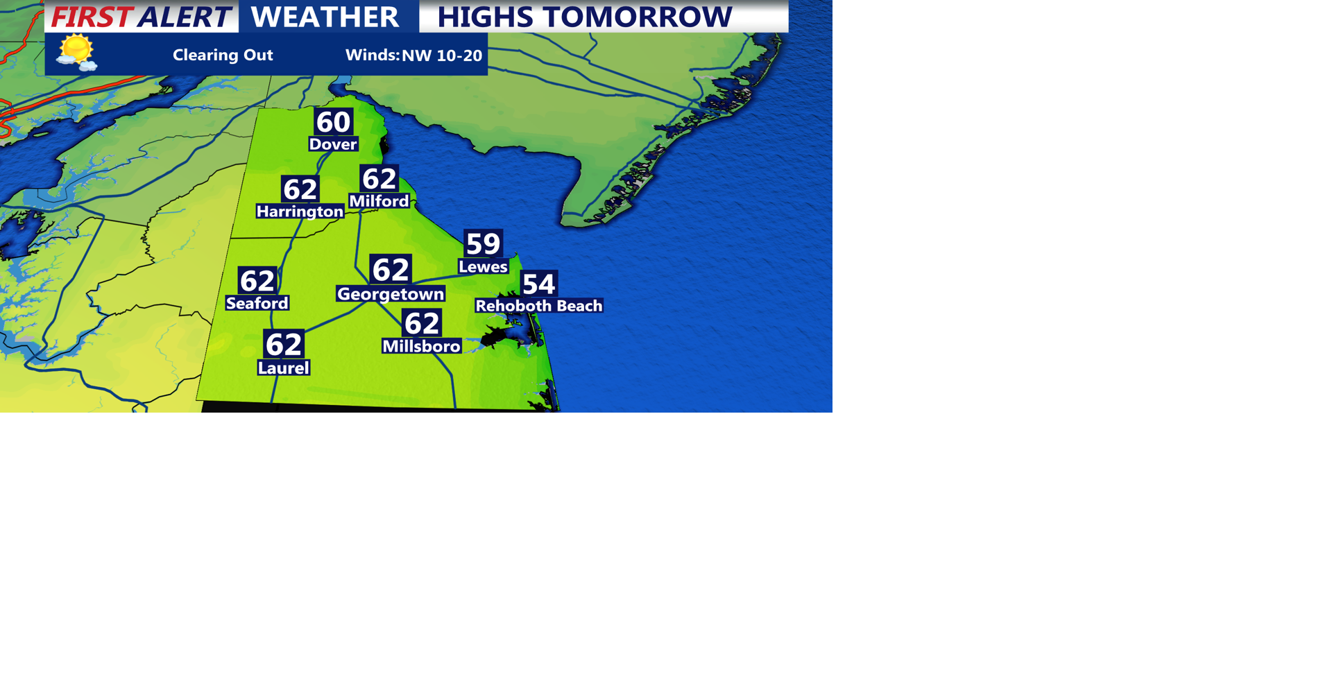 Breezy conditions with cool temperatures expected in Delmarva region on ...