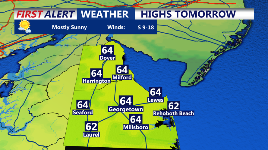 HIGHS TOMORROW SUSSEX