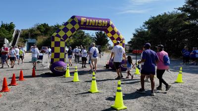 People finishing the walk