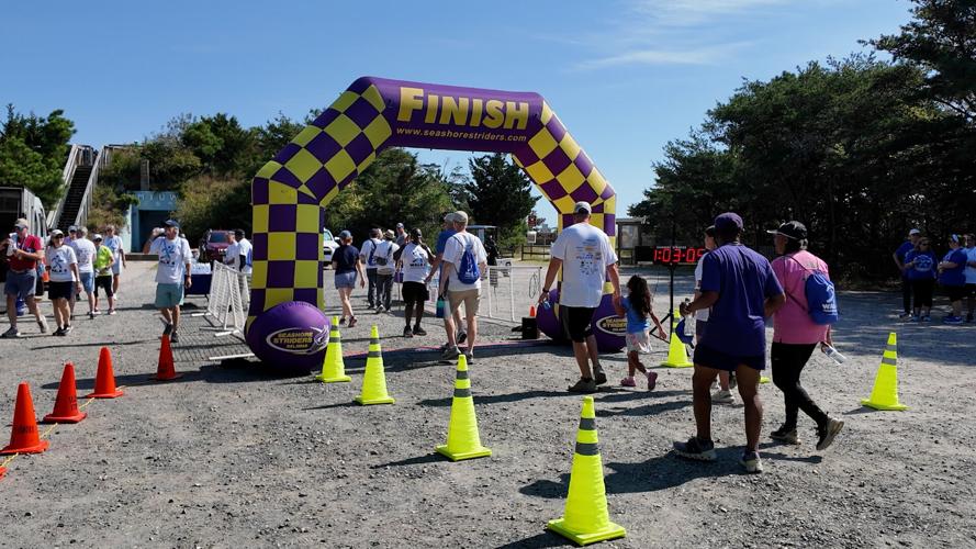 People finishing the walk