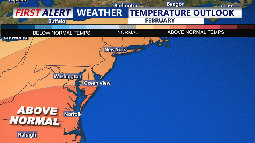 February Temperature Outlook