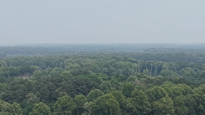 Smoke seen in the skyline over Sussex County due to the Canadian wildfires.