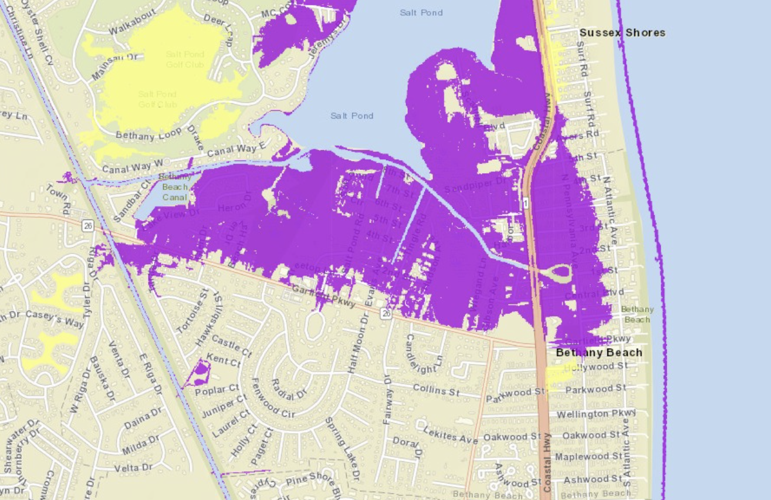 Bethany Flooding Map