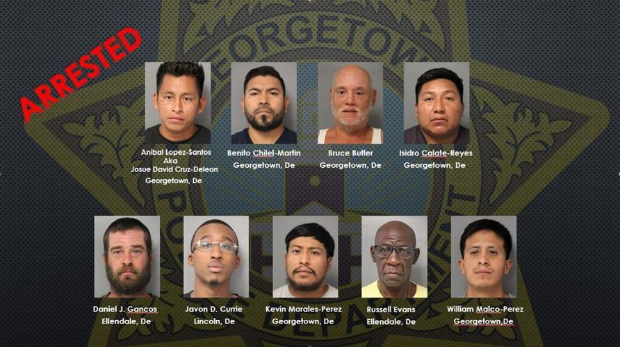 Nine Men Arrested in Georgetown