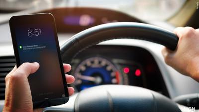 On cellphone while driving