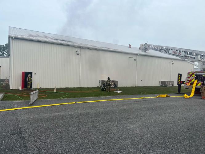 Smoke showing from Avalanche Industries warehouse