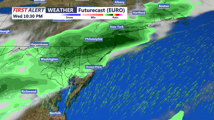 late week showers