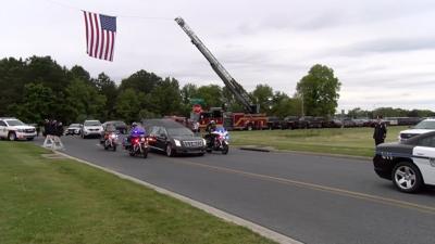 Family, Friends and Fellow Officers fill Emmanuel Wesleyan Church to pay  Respects to Cpl. Keith Heacook