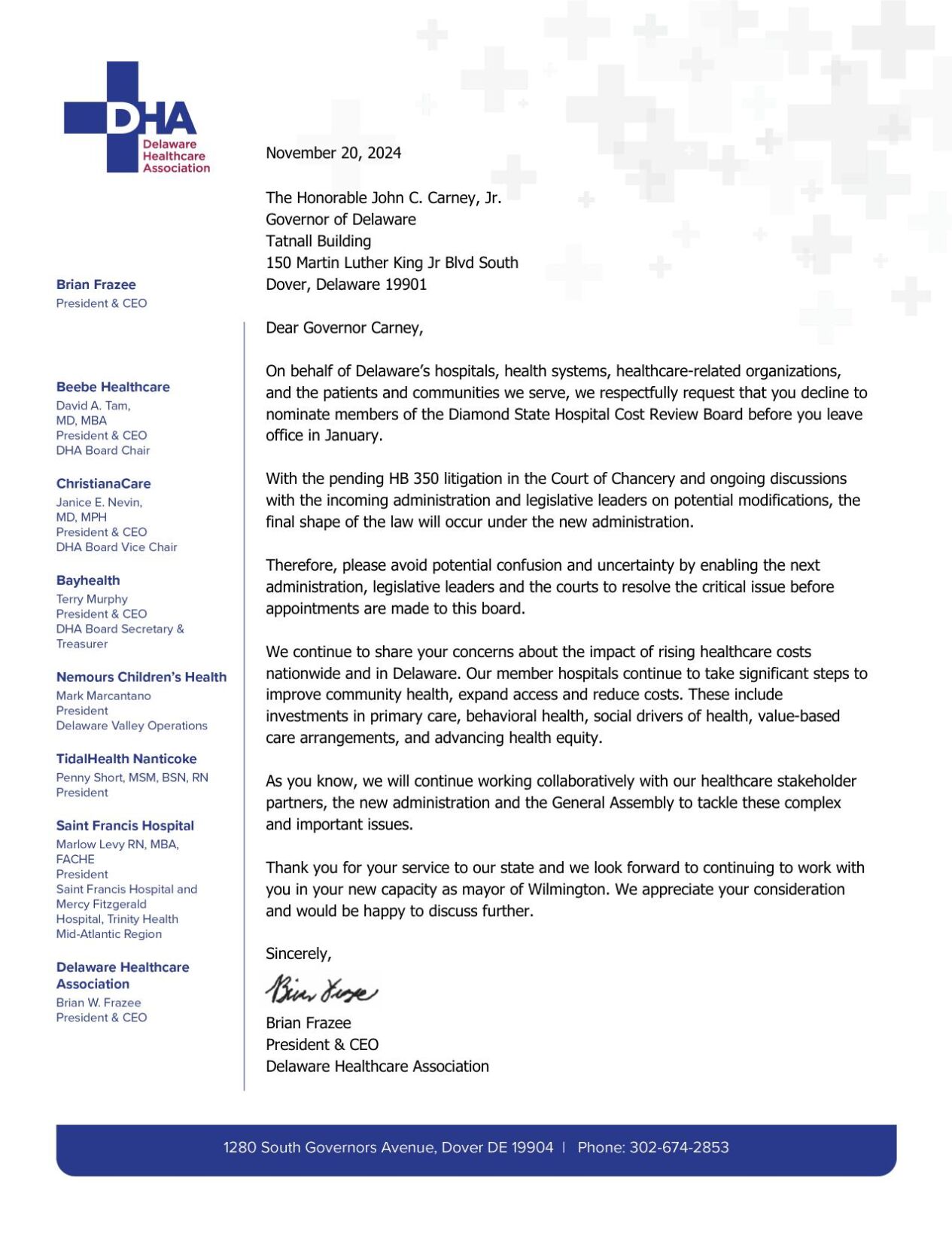 DHA Letter