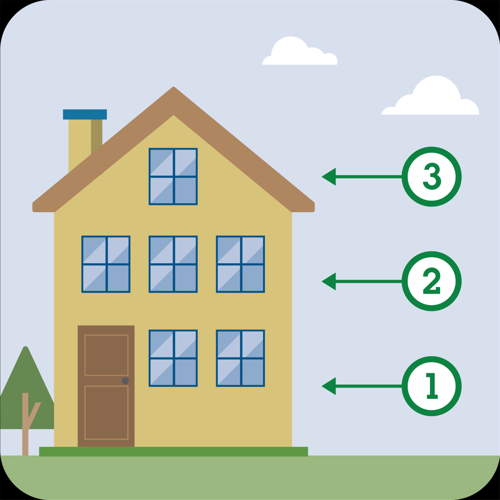 As part of the escape plan, officials recommend drawing a map of each level in a home. Courtesy Ocean Pines Volunteer Fire Department.