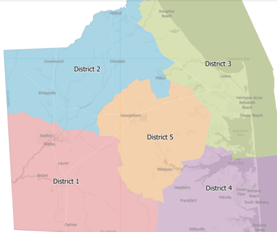 Sussex County District Map
