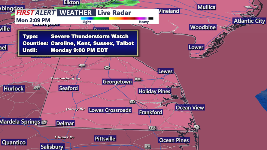 SEVERE T-STORM WATCH UNTIL 9PM