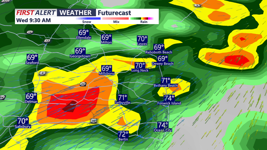 FUTURECAST WEDNESDAY - SHOWERS