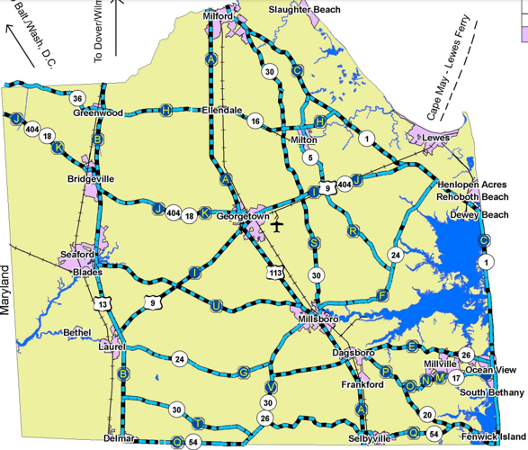 Sussex County snow evacuation routes