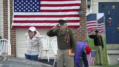 Drive-by Birthday Celebration for 97-Year-Old WWII Veteran