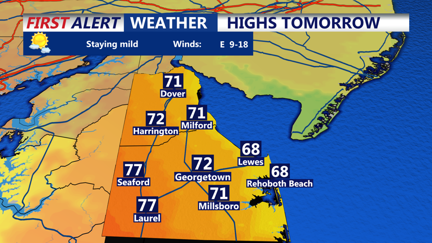 HIGHS TOMORROW SUSSEX