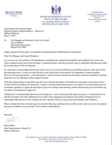 Shupe letter