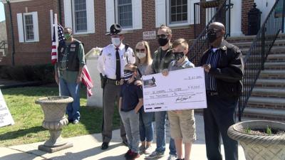 Running 4 Heroes Presents Sr. Cpl. TJ Webb With Injured First Responders Grant