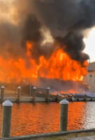 A structure fire in Selbyville leaves house engulfed in flames