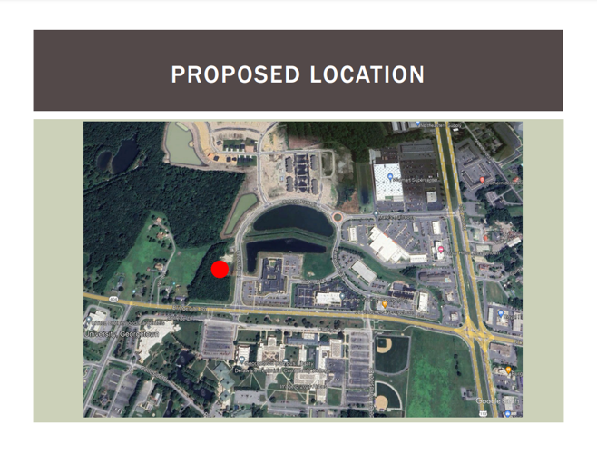Proposed location for the new Georgetown Police Department