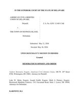 Civil Memorandum Opinion and Order