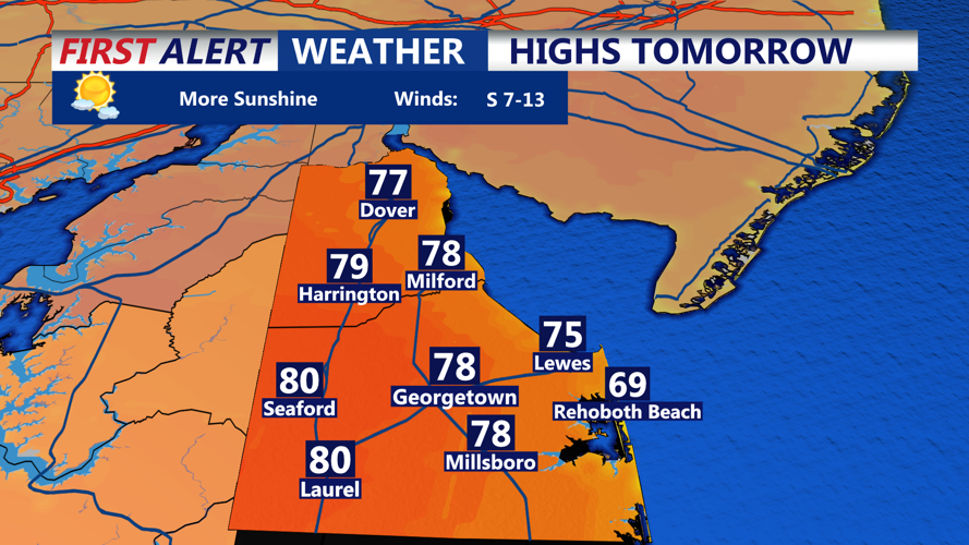 HIGHS TOMORROW SUSSEX