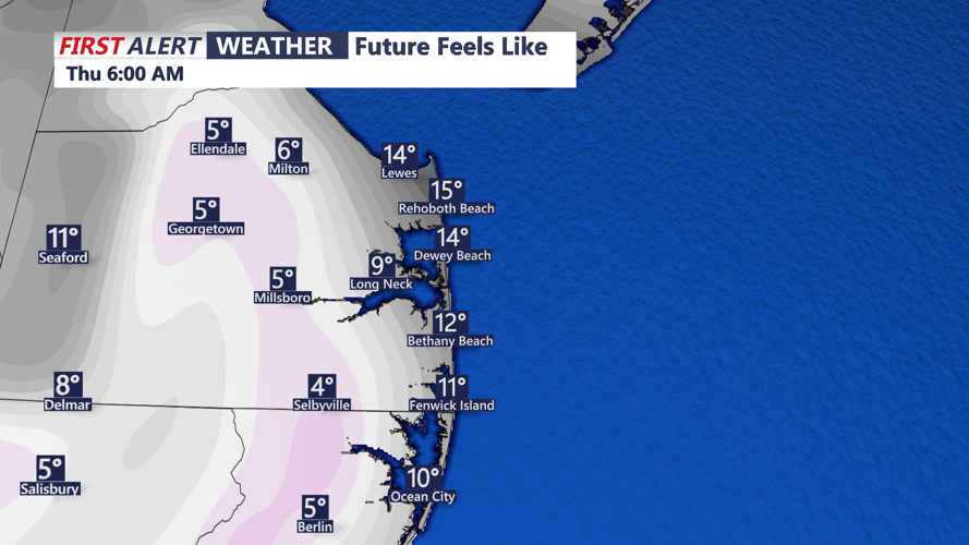 WIND CHILL/ FEELS LIKE THURSDAY MORNING