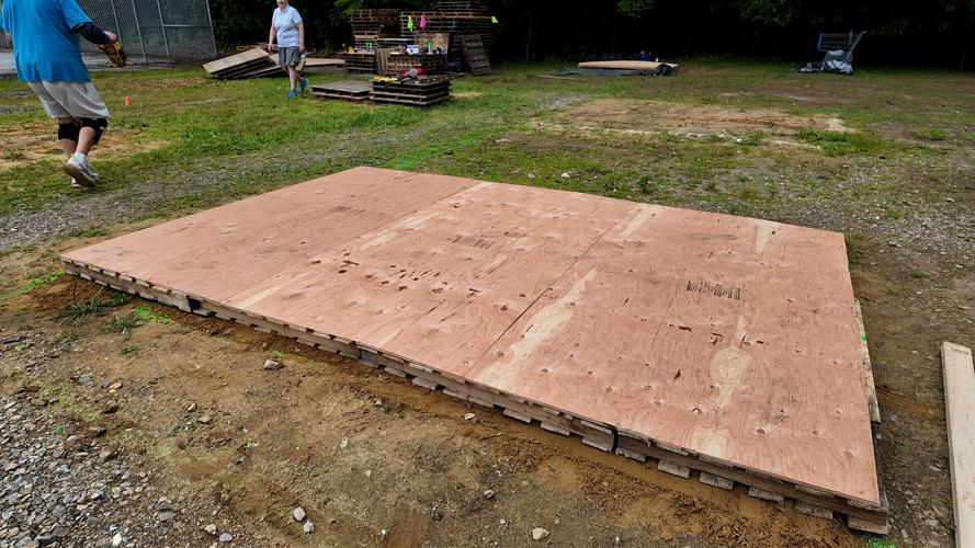 Pallet for Tharros Village tents in Lewes