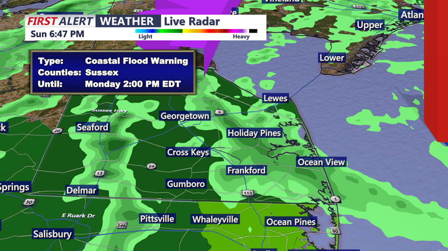 COASTAL FLOOD WARNING - SUSSEX