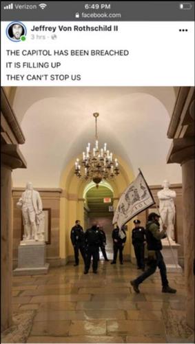 Social media posts from Schaefer on Jan. 6.